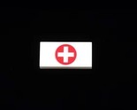 Medic Red Cross Tile 1X2 Doctor Construction Piece Custom Minifigures - $4.99