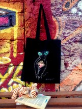 Lady Cat, Special Design Handmade Tote Bag - £11.79 GBP