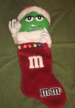 Green M&amp;M&#39;s 3D Christmas Stocking Awesome MINT - $23.76