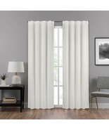 Curtain panel 40&quot; x 63&quot; White Rod Pocket Draft Stopper Insulating Room D... - £19.04 GBP