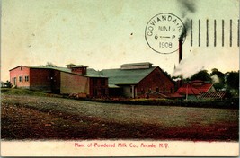 Vtg Postcard 1908 Arcade NY New York - Plant of Powdered Milk Co Merrell-Soul - $35.59
