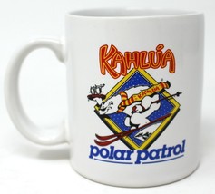 Kahlua Polar Patrol Bear 1980s Vintage White Coffee Mug Tea Cup - $15.83