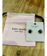 Kate Spade Pawesome Dog Paw Print Studded Earrings Clear /Black /Silver - $1,026.18 MXN