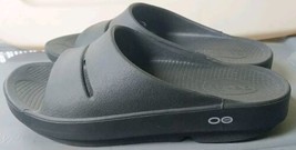 Oofos OOahh Recovery Sandals Size M7-W9 Black Slides Comfort Flip Flops U8 - $29.06