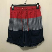 NEW Jake Austin Red White &amp; Blue Swim Shorts Trunks SZ Small Lined Brief - £7.88 GBP