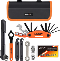Bicycle Repair Bag with Tire Pump, Portable Tool Kit for Camping Travel - $36.28