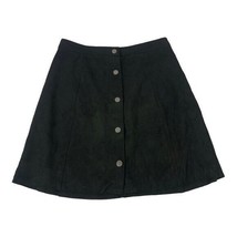Wilfred Free Women&#39;s Black Full Front Snap Closure Mini Skirt Size 6 - £37.04 GBP