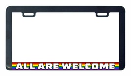 Tout Are Welcome Gay Pride Lesbienne Arc-en-Ciel Lgbtq Licence Plaque Cadre - £5.73 GBP