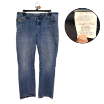 Lee Women’s Size 16 Short Blue Denim Jeans Straight Leg Mid-Rise Casual ... - $18.71