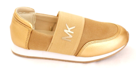 Michael Kors Alexia Tuscon Gold Slip On Casual Shoes Little Girl&#39;s Size 1 - £63.69 GBP