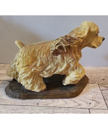 2001 Living Stone Resin Cocker Spaniel on Base Dog Puppy 4 Inch Tall Statue - $33.65