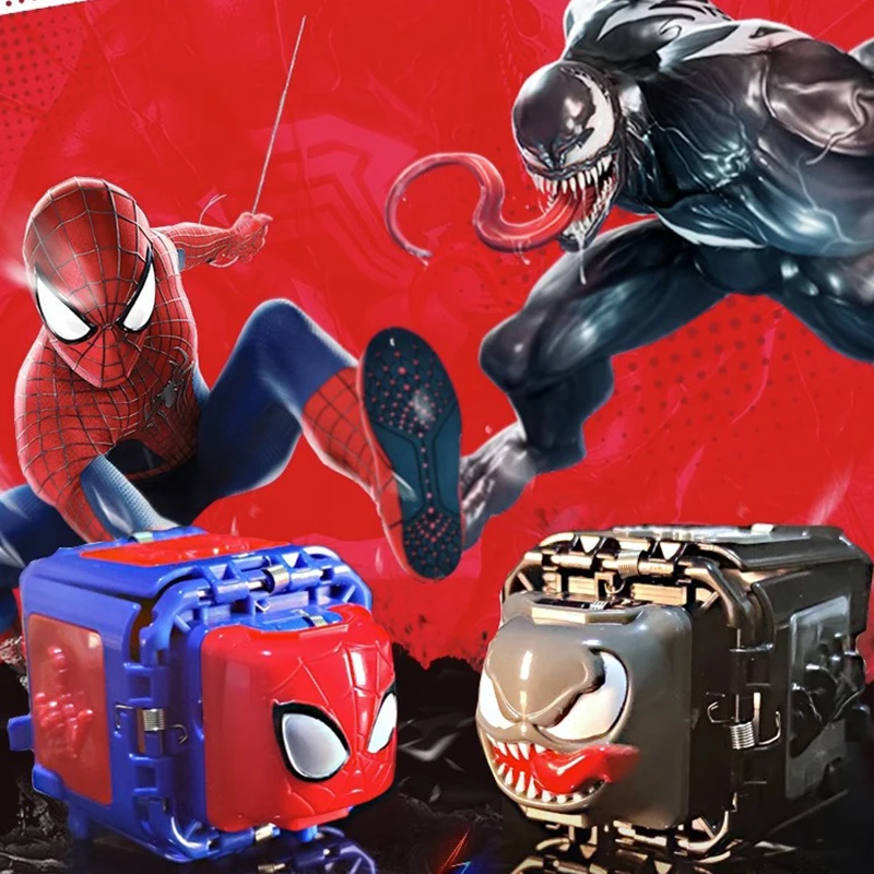 New Anime Figure Spider-man And Venom Guessing Rock Paper Scissors Boy Pair Up - £21.63 GBP