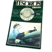 1985 Tesoros Del Mundial 60 Pesos 720 Silver Coin in Original Packaging - $105.21