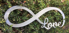 Infinite Love Polished Steel Metal Art 15 1/4&quot; x 5 1/2&quot; - £20.16 GBP