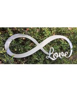 Infinite Love Polished Steel Metal Art 15 1/4&quot; x 5 1/2&quot; - £20.32 GBP