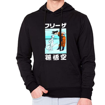  Ripple Junction Dragon Ball Z Black Men Classic Hoodie - £25.42 GBP