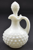 Avon Hobnail Milk Glass Cruet / Cologne Bottle With Stopper 6&quot; Tall Collectible - £11.40 GBP