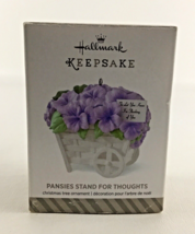 Hallmark Keepsake Christmas Ornament Pansies Stand For Thoughts Basket Pansy New - $22.72