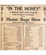 C1940s In The Money Grange Hall Maine Matinee Flyer Advertisement Theate... - $556.66 MXN