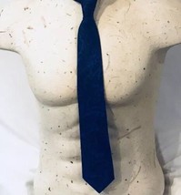 Men’s Tie, Necktie100% Thai Silk, Retro, Vintage Floral Blue Swirls Hawa... - $10.20