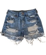 American Eagle™ ~ Size 2 ~  Frayed Hem Distressed ~ TOM GIRL ~ Cotton Sh... - $42.10 CAD