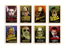 1-pc Universal Monster Movie Poster 12in. x 8in. Canvas (Pick One In Variations) - £9.71 GBP