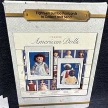 Vintage 1997 USPS 18 Jumbo postcard set American Dolls New Unused 32cents - £7.93 GBP