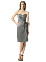 Dessy 2841....Cocktail Length, strapless Dress....Gray..Assorted Sizes..... - $35.00
