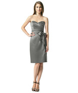 Dessy 2841....Cocktail Length, strapless Dress....Gray..Assorted Sizes..... - £16.23 GBP