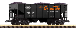 PIKO G 38917 Denver &amp; Rio Grande Western (D&amp;RGW) Rib-Side Hopper Car w/C... - $79.19