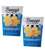 2 Packs Dewey&#39;s Bakery Blueberry Lemon The Orginal Thin Cookie - £31.92 GBP