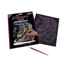 Royal &amp; Langnickel Glow In The Dark Engraving Art A4 Size Unicorns Desig... - $16.00
