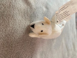 Soft Toy - FREE Postage white dog 3,5 inches - £7.21 GBP