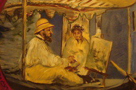 Limoges Charger -Edouard Manet &quot;Manet peignant sur son bateau-atelier&quot; [2ra] - £75.17 GBP