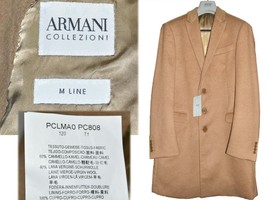 ARMANI Coat Men&#39;s of Camel Hair Size 48 EU / 38 UK / 38 US AR09 T3P - $569.29