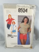 Simplicity Top Shorts Sewing Pattern 8524 Time Saver Stretch Knit Size 10 12 14 - £6.16 GBP