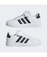 NEW Adidas Unisex Big Kids Grand Court Tennis Shoe GW6521 White Black - $1,302.00 MXN