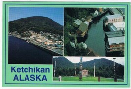 Alaska Postcard Ketchikan Tongrass Narrows Creekstreet Saxman Park Totem Bight - £2.81 GBP