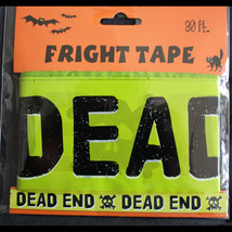 Gothic Skull-DEAD END-Fright Caution Tape-Halloween Party Decoration Prop-30ft-G - £2.26 GBP