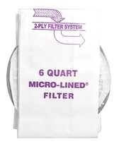 Generic DVC Micro Lined  Pro Team 6 Quart Backpack Vacuum Filter Bag - $12.95