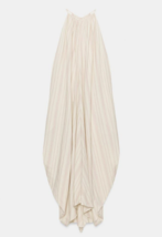 Zara Striped Linen Blend Halter Dress Women BNWT 2103/122 - $107.49