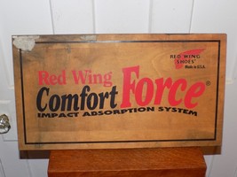 Vintage Red Wing Comfort Force Wooden Store Sign - $64.35