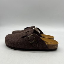 Plakton Blog Womens Brown Wool Round Toe Slip On Casual Clog Size 8.5 - $59.39