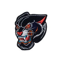 Black Panther Old School Style Embroidered Patch Iron On. Size: 3.3 X 3.... - £5.45 GBP