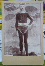 Cabinet Card circa 1890 likely Hermann Lattemann German balloon pilot parachute - £219.82 GBP