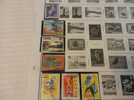 Lot of 8 Ghana Stamps, Dove, fish, Dam, Birds, Flowers, The Ghana Mace - $15.20