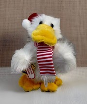 Rock Me I Quack 1989 Prestige Fluffy White Duck Santa Hat 12&quot; - $14.98