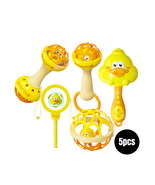 5pcs Duck Baby Rattle Stick Toy Soft Silicone BPA free Baby Teether Toys - $29.66