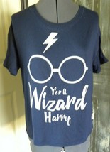 Harry Potter Juniors Blue Short Sleeve Sleep Shirt Y&#39;er A Wizard Size XS - £10.99 GBP