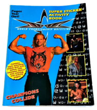 World Championship Wrestling Activity Sticker Coloring Book Luger Page 1... - £6.06 GBP